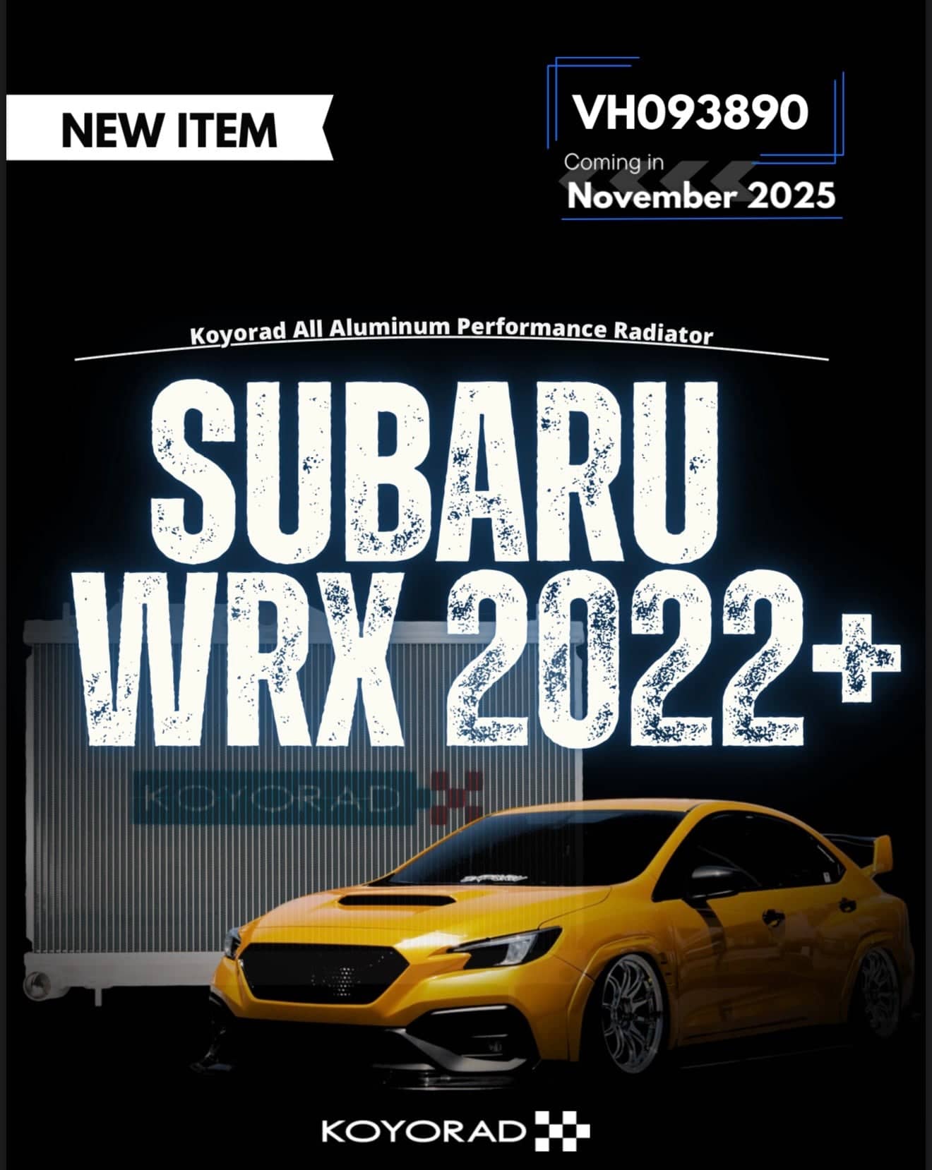 Koyo 22-25 WRX All Aluminum Performance Radiator