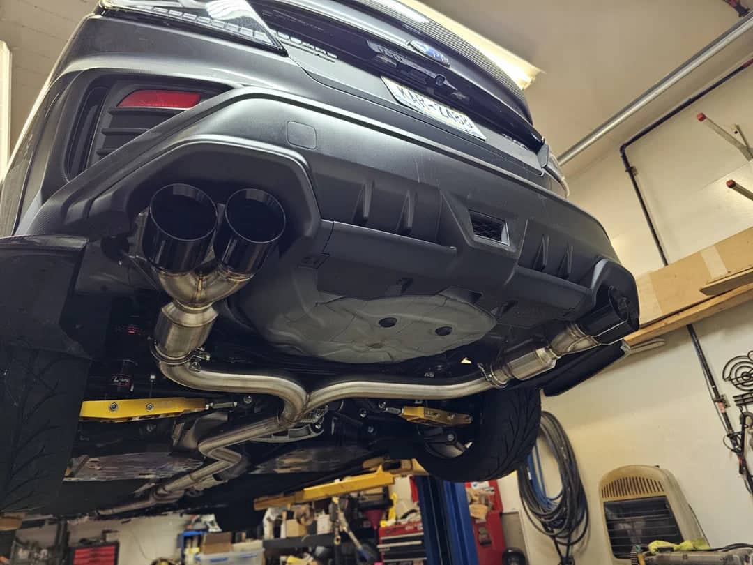 RAE Rae-Motorsports 3" Dual Exit Quad Tip Catback + WRX