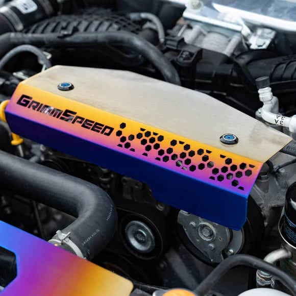 GrimmSpeed Titanium Pulley Cover - + WRX, + Ascent