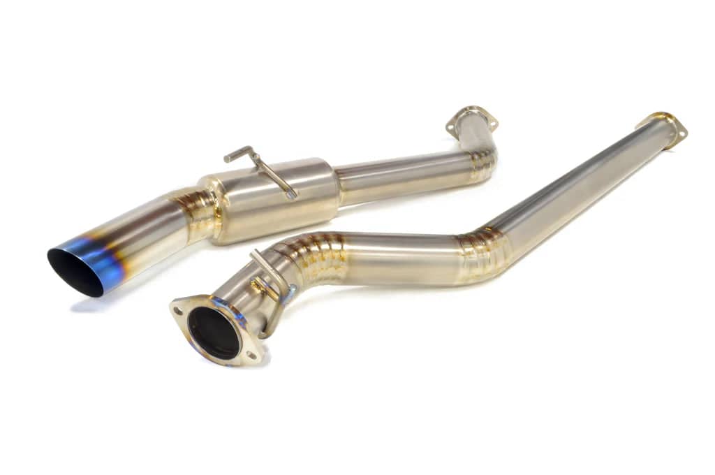STM Tuned STM Single Exit Cat-Back Exhaust for + WRX - Titanium