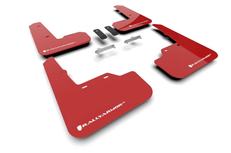 Rally Armor 22-26 WRX Red UR Mud Flap w/White Logo